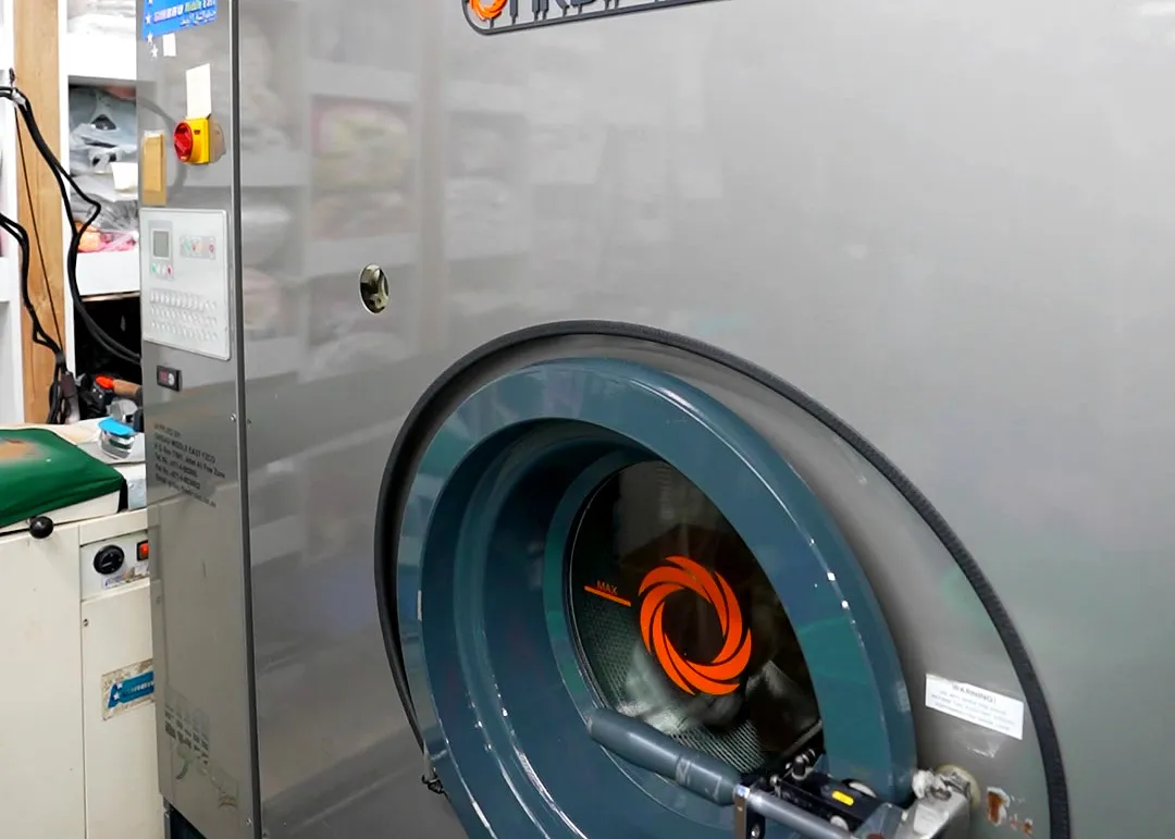 The dry cleaning machine inside the Grand Laundry facility in Abu Dhabi